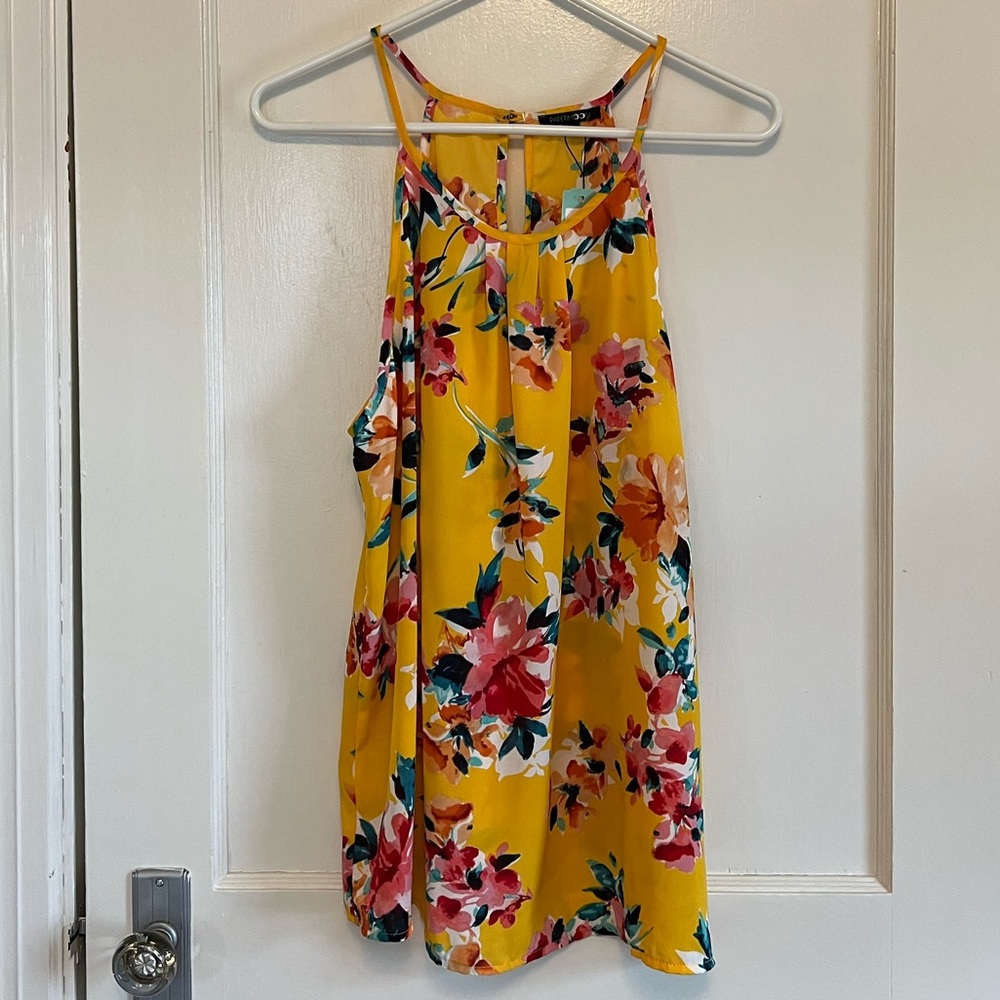 PAPERMOO Arlene Halter Blouse | Size: XL | Floral